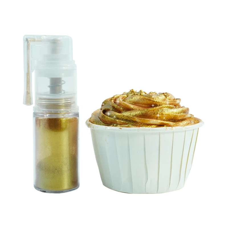Pearlized Edible Shimmer Glitter Dust Pump Spray for Gumpaste Cookie Dessert Cupcake