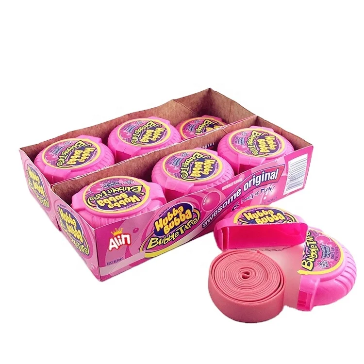 Коробка для упаковки розовой жевательной резинки фруктовый вкус очень большое количество в форме рулона жевательная резинка Huba