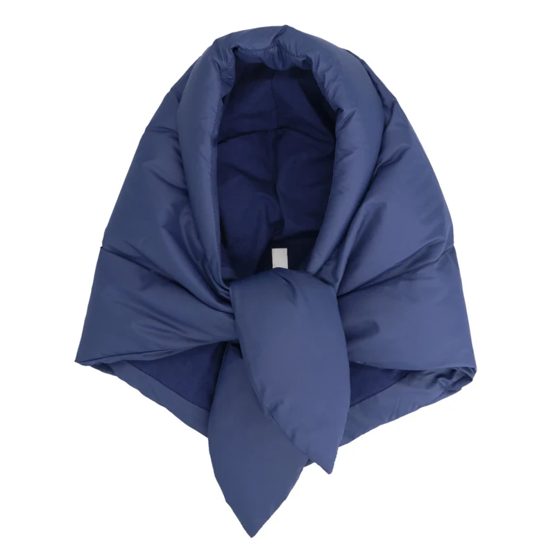 wholesale outdoor waterproof women nylon fabric goose down filler neck scarf hat cap