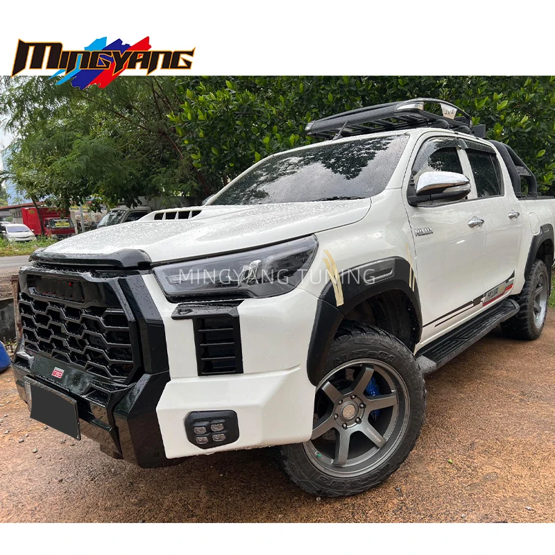 Новый дизайн, оптовая продажа с завода, комплекты для внедорожников, конверсионный автомобильный бампер для Hilux revo Rocco, комплекты обновления tundra