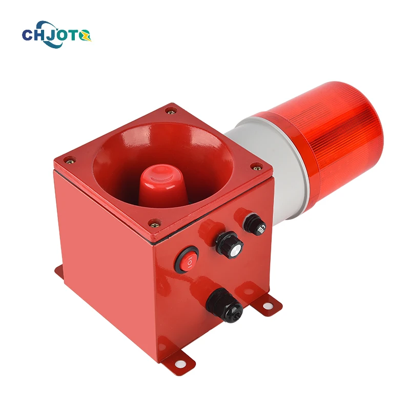 JTG-9001J Warning Securlty alarm system industrial audible and visual alarm siren with muti-frequency Flashing Light and Audio