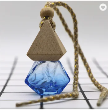 8-10ml Hanging Blue Car Glass Bottle Aroma Diffuser Perfume Air Freshener 1 buyer