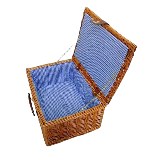 High quality natural wicker storage basket  basi wholesale custom empty wicker picnic basket for 4 person