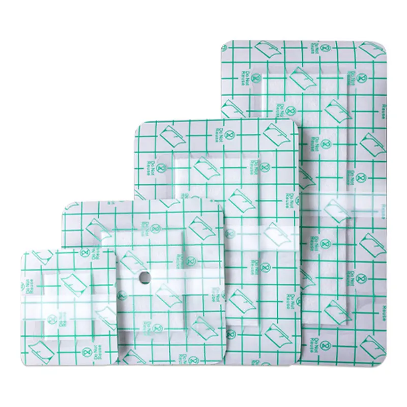 Medical consumables Wound dressing Medical waterproof absorb transparent wound pu film dressing island wound plaster