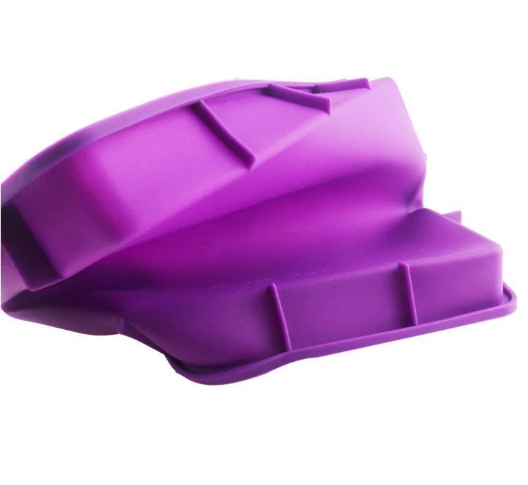 Orgrimmar Baking Silicone Rectangular Cake Pans Bakeware Bread Baking Mold NonStick Easy Demoulding Purple 2Packs (Pack of 2)