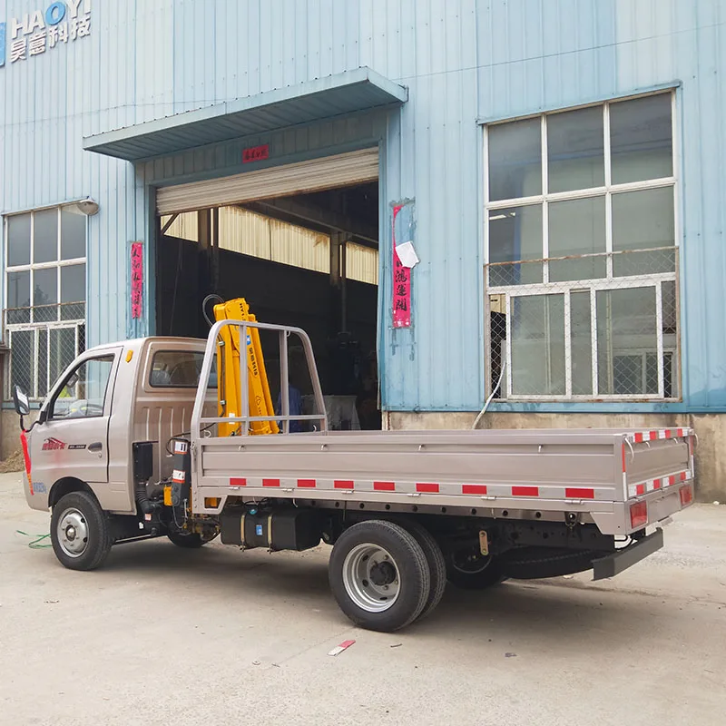 Small Hydraulic Hitch Mounted Pickup Truck Crane with Cable Winch