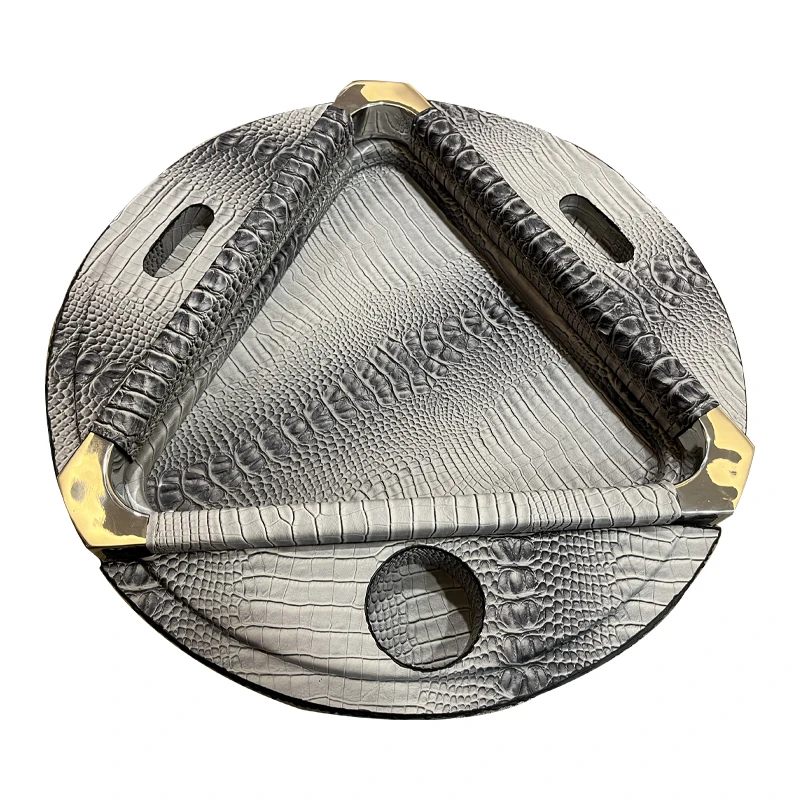 Round Leather Ball Box for Snooker and Billiard Practical Storage Utility Case