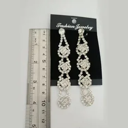 Fashion Tassel Rhinestone Earrings Fancy Drop Earrings  LZY056