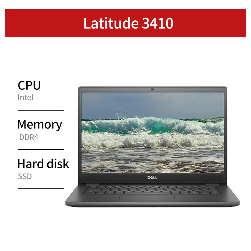 notebook Pc Laptop used laptop refurbished 14 Inch DELLE Latitude 3410 i5-10310U Wholesale Refurbished Second Hand Laptops