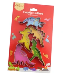 Factory custom baking diy 5pcs/set kids dinosaur biscuit cookie cutter mold set 3d dessert fondant cake decorating mould