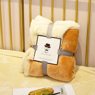 Hot Selling 100% Polyester Warm Double Layer Flannel Sherpa Fleece Blanket For Winter
