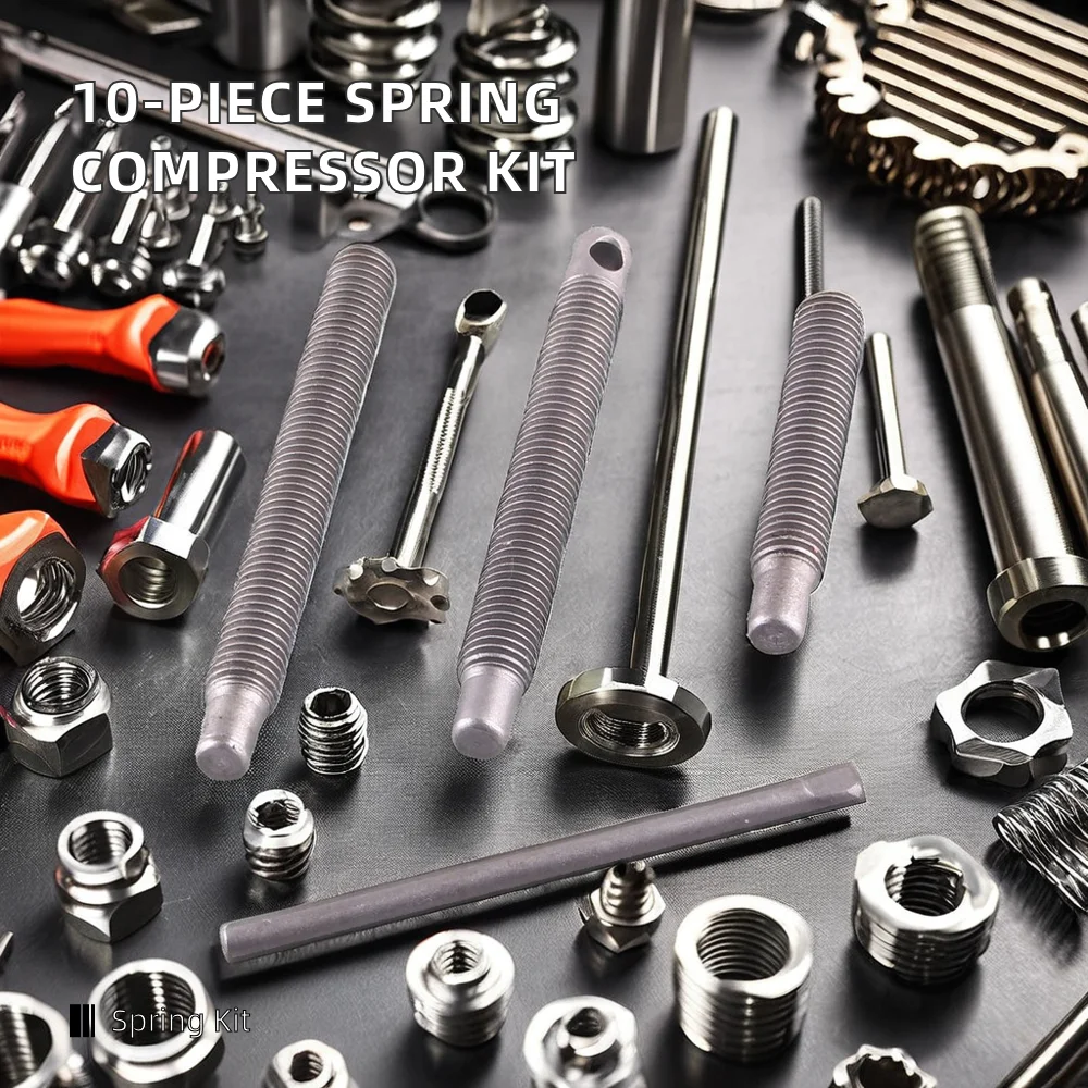 High Quality 10PCS Valve Spring Compressor Kit Engine Disassembly Installation Tools