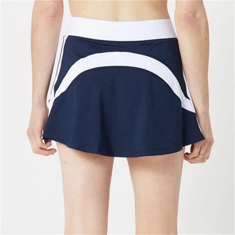 ZN-Sexy girls sports wear inside shorts white stripe women girls black tennis skirt
