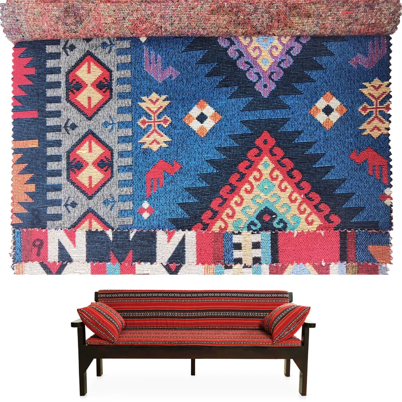 Recycled High quality National style upholstery sadu fabric for saudi jacquard furniture upholstery fabric