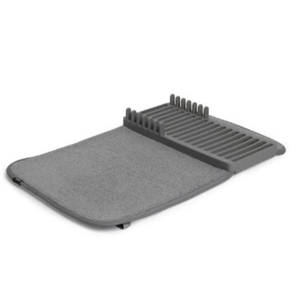 Kitchen Countertops Dish Drying Rack With Microfiber Mat
