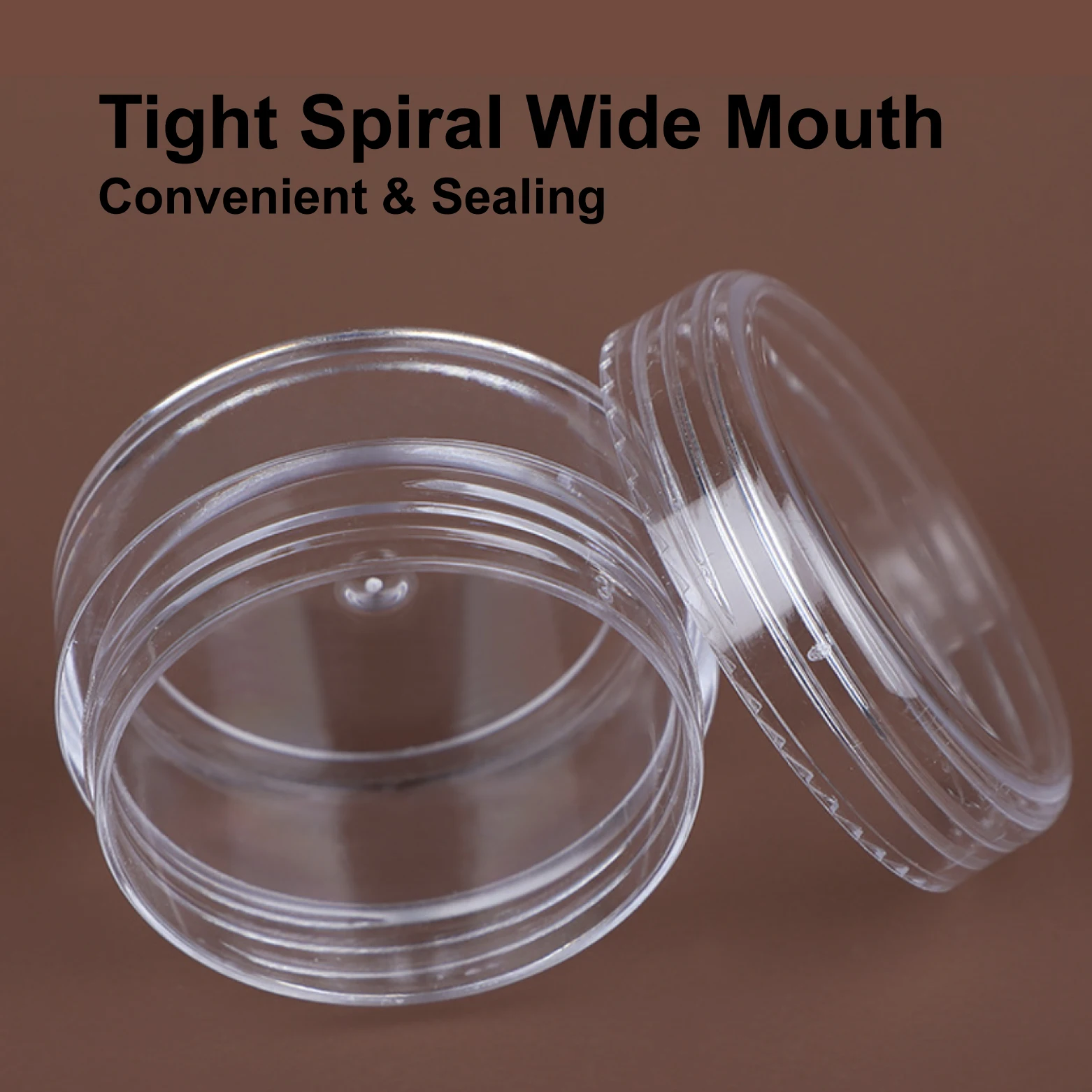 Clear Empty Portable Containers 3g 5 Gram Size Face Cream Jar Traveling Plastic Cosmetic Pot Jars for Loose Powder