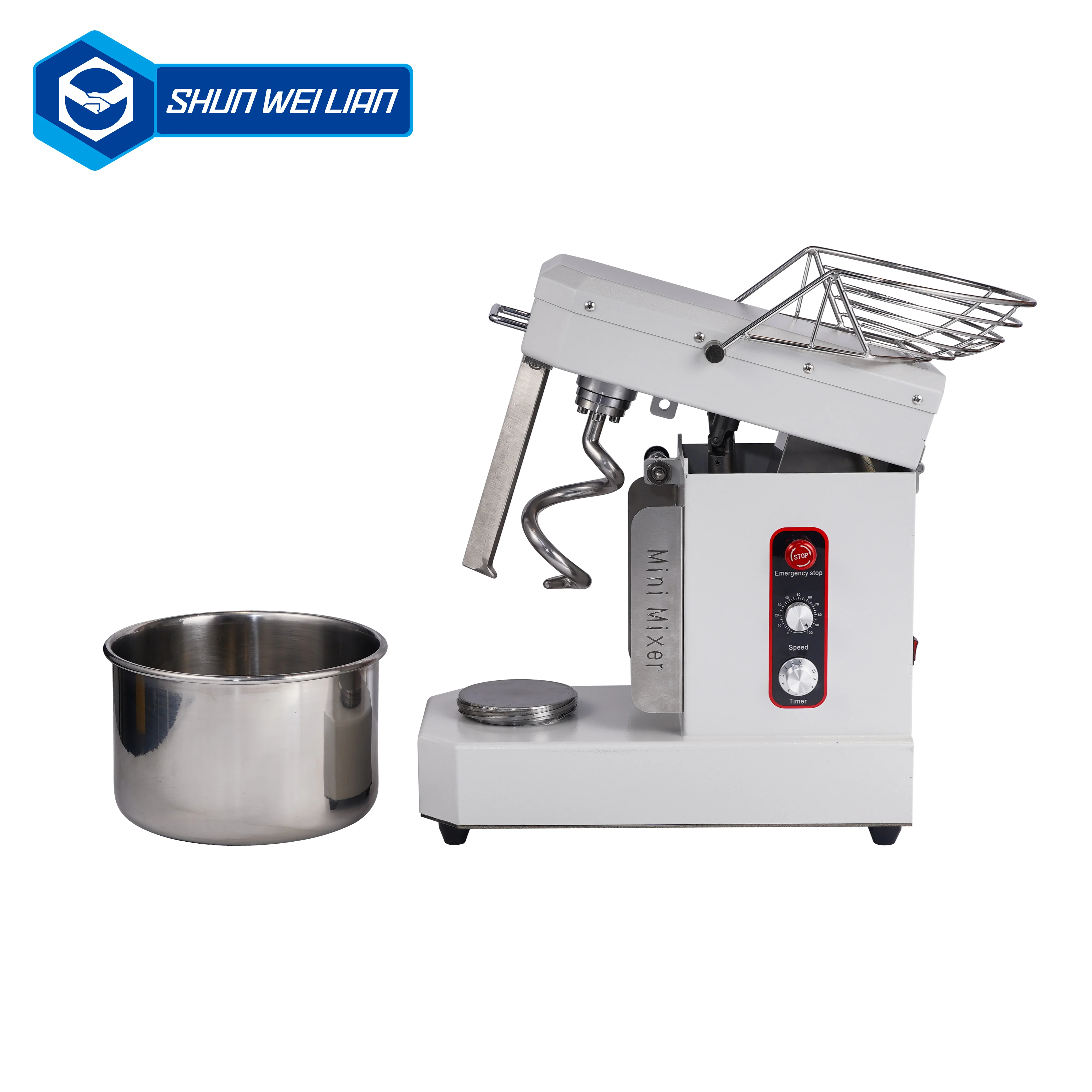 new 10L spiral mixer bowl removable and lift-head 4kg spiral dough mixer dough kneading machine