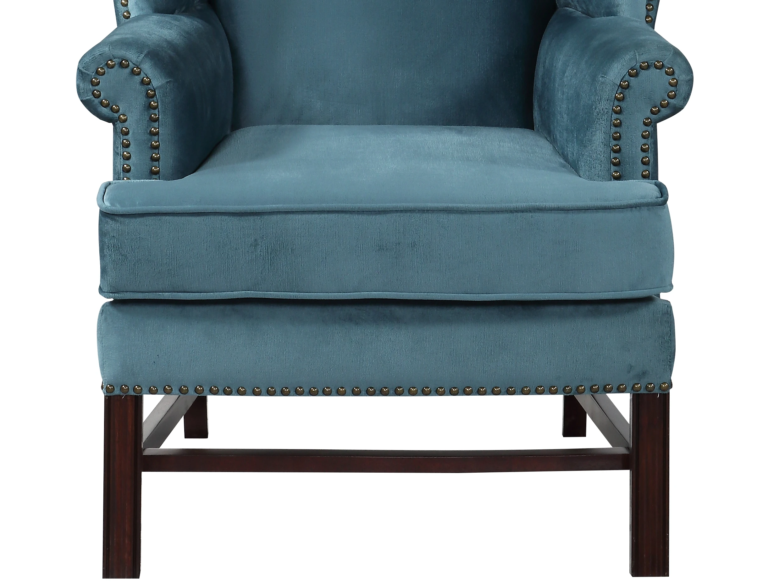 Бархатные стулья, тканевые ножки из массива дерева, кресло с крыльями, роскошное современное кресло с мягкой обивкой, синее кресло для гостиной Kd