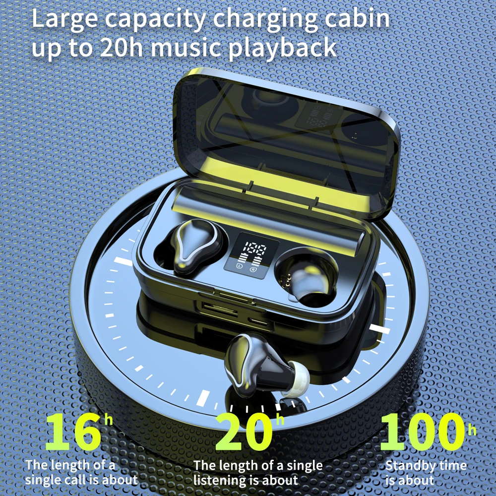 
Best Quality tws m10 blutooth headset earphone type-c headphones OEM eirphone headset noise cancelling earbuds for sleeping 