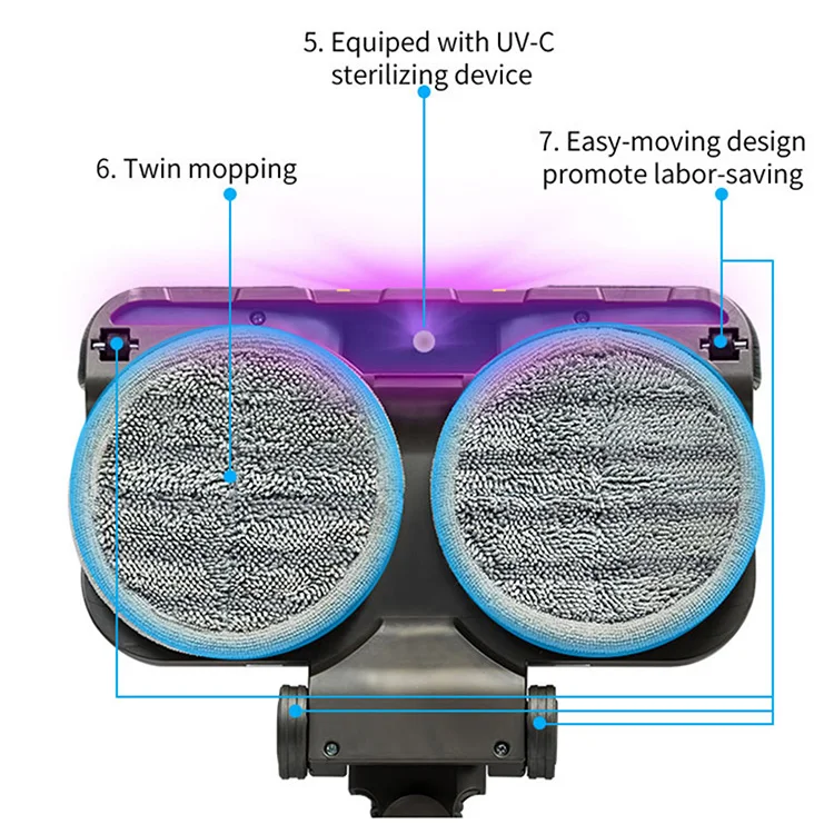 High Efficiency Dry and Wet Mop Head Vacuum Cleaners Spare Vacuum Cleaner Parts for Vacuum Cleaner Accessories Home Appliance S9