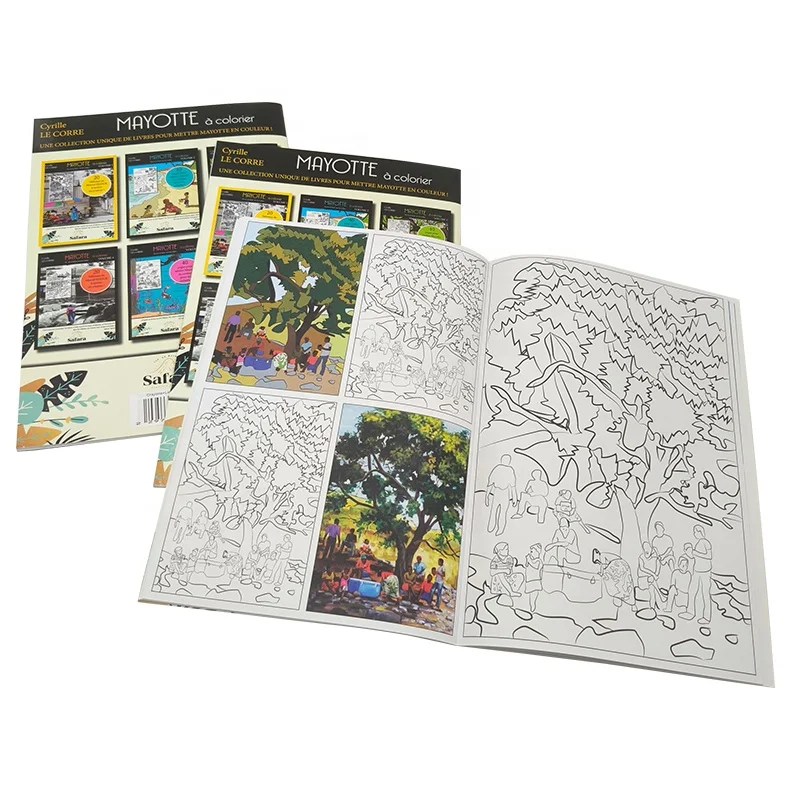 Full Color Customized Children Colouring Books Printing Wholesale Custom Softcover Adult Coloring Book For Children Sketch Book