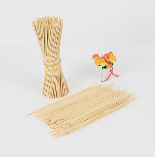 Importers Manufacturers Cheap Small Camping BBQ Grilled Cheese Round India 30cm 15cm Bamboo Sticks Bamboo Skewers For Brochette