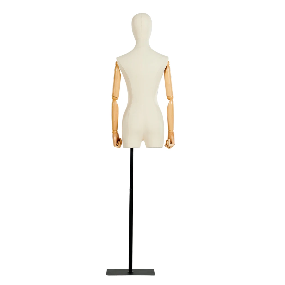 Foam Made Female Mannequin Dress Form Covered With Various Fabric Mannequin