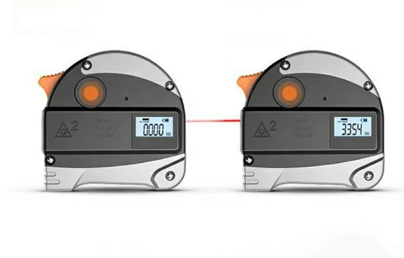 3m 5m 7.5m 10m 2 in 1 infrared digital smart electronic automatic digital laser measuring tape Measure Spring Merulerng Machine