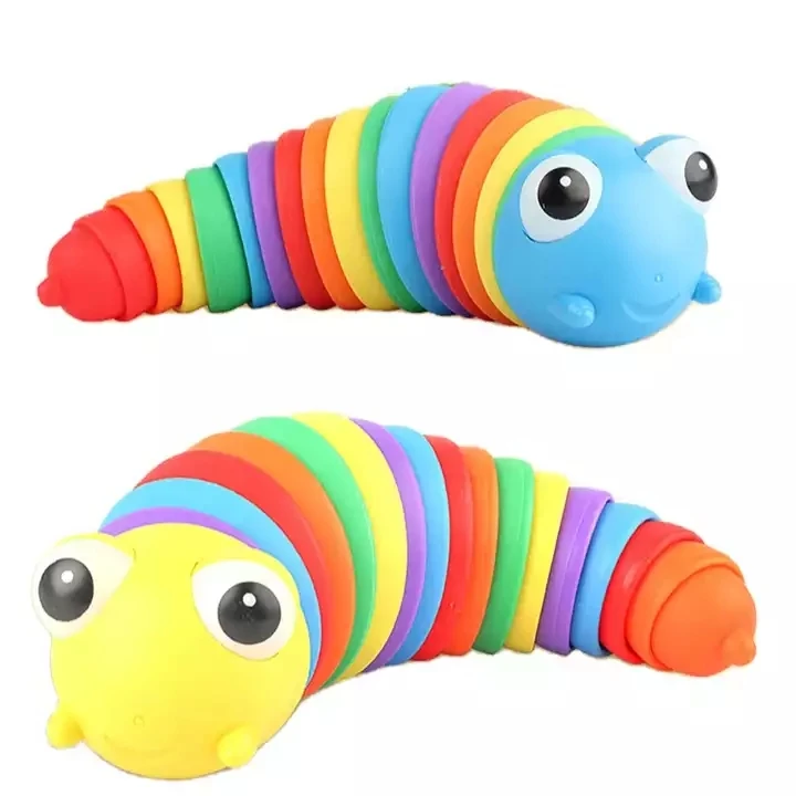 Twist Slug Snail Baby Decompression Rainbow Caterpillar inchworm Articulated Stretch Slug Decompression Toys