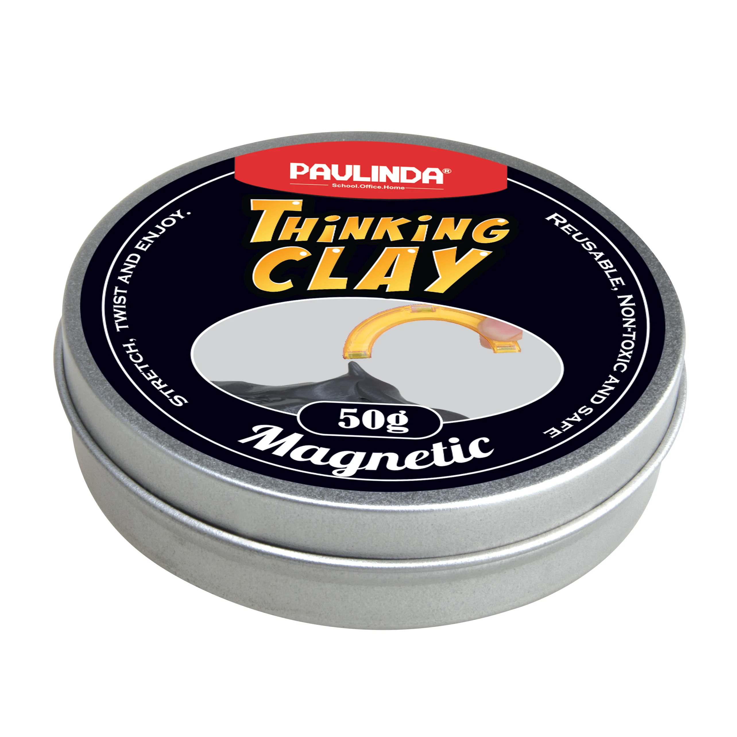 Paulinda Decompression Toys Customized Multicolored Mixable Squeezable Thinking Clay Magnetic Putty