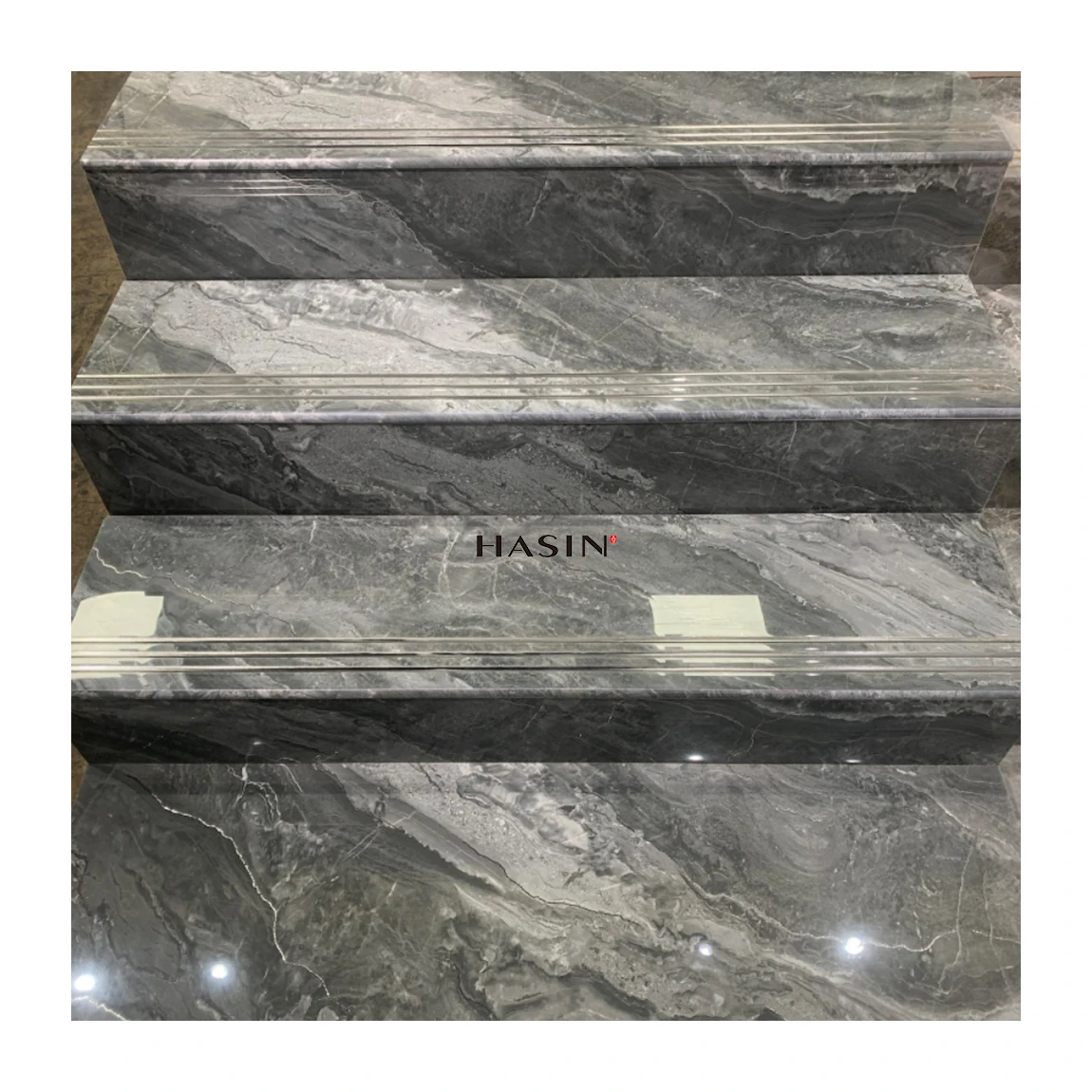 Good Selling Porcelain With Marble Look Stair Steps Tiles Polished House Decorative Floor Tile Staircase Stair