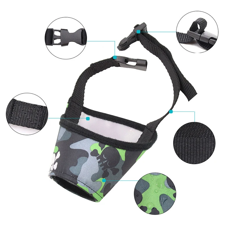 Намордник для собак малого, среднего и крупного размера, мягкий дышащий нейлоновый защитный чехол для рта с узором, намордники для домашних питомцев с принтом против укусов лая