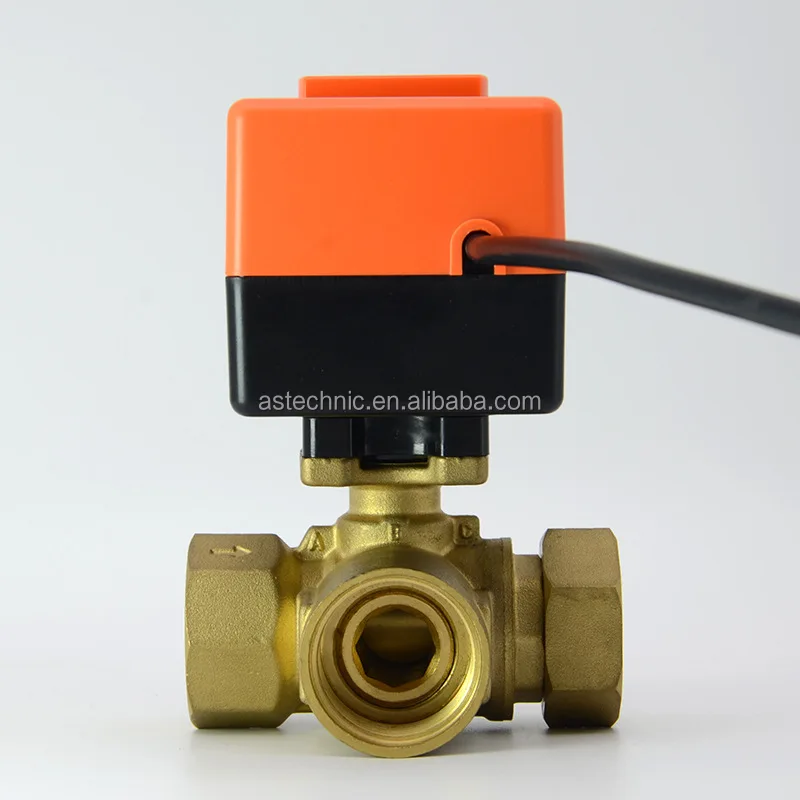 Pipe fittings 24-230V copper electric control ball valve 1/2in