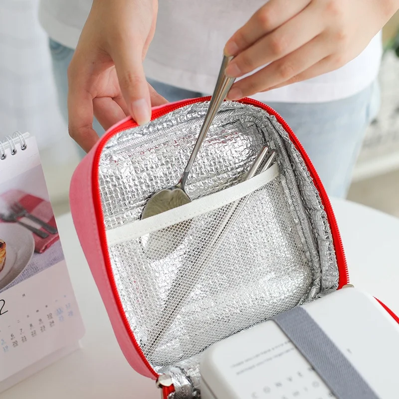  Outdoor Insulated Tote Cooler Food Bag Non Woven Lunch For Office Lady And