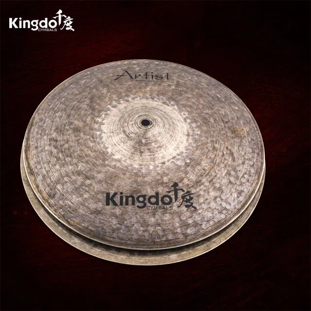 KINGDO Factory Price B20 Traditional Cymbals 4 pcs Set 14'HH+16' Crash+20' Ride+cymbal bag for professional use