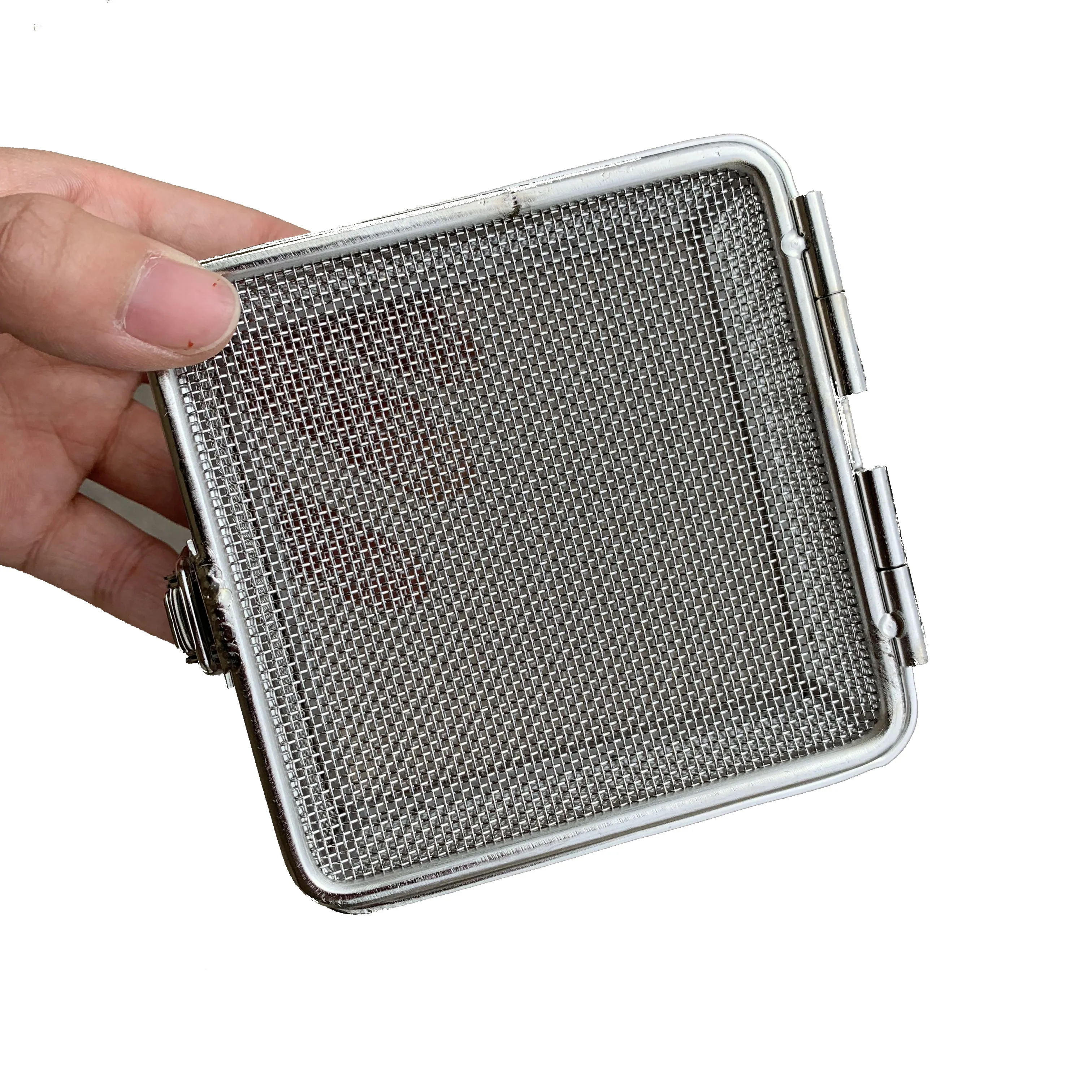 Customized size  stainless steel metal mesh storage organized  sterilization basket used for medical cloth cleaning