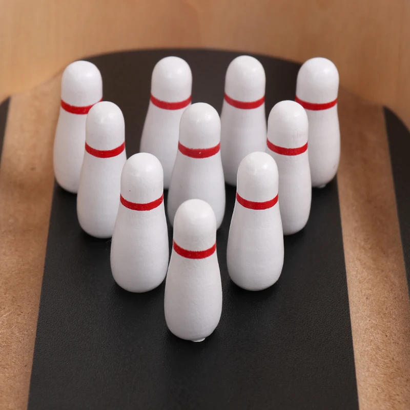 Custom Toy Maker Hand-eye Coordination Mini Bowling Board Game Montessori Educational Wooden for Kids 2 to 4 Years Xjydz-091