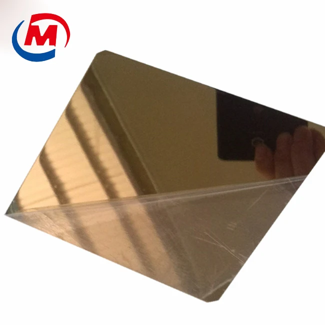 Холоднокатаный цветной лист из нержавеющей стали цвета шампанского золота 201 304 316 316L декоративный с золотым