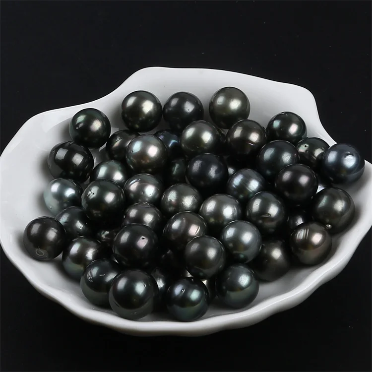 11-13mm Natural Seawater Tahitian Near Round Loose Pearl