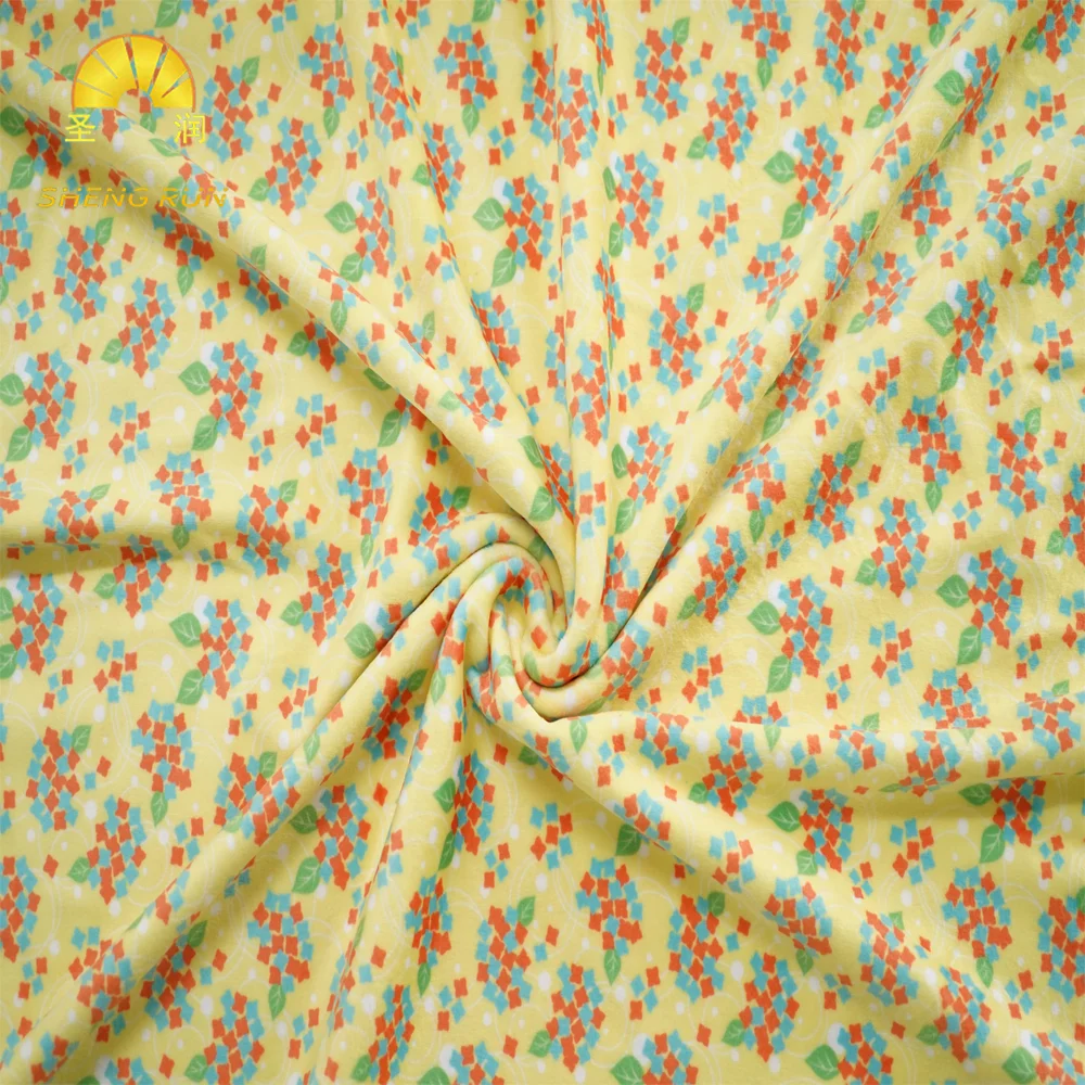 Нет минимального заказа, 95% полиэстер, 5% спандекс, тянущаяся трикотажная супермягкая ткань из спандекса с принтом