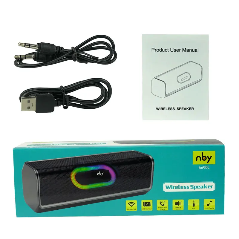 Amazon Top Sell Mini Wireless Blue tooth BT Speaker Portable Outdoor Speaker With LED Light