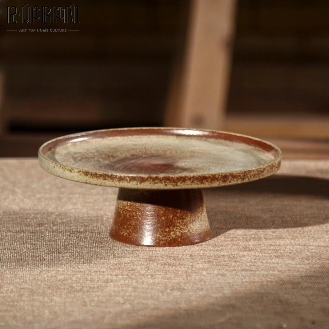 Wholesale Retro Ceramic Tall Cake Plate Wedding Dessert Table Multi-layer Fruit Snack Plate Ceramic Dessert Display Plate