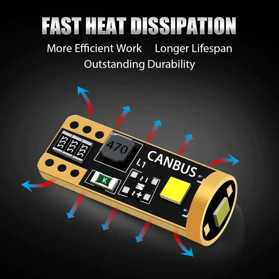 3030SMD Canbus 400lm high brightness W5W T10 194 auto led bulb 921 White red amber interior canbus T10 led