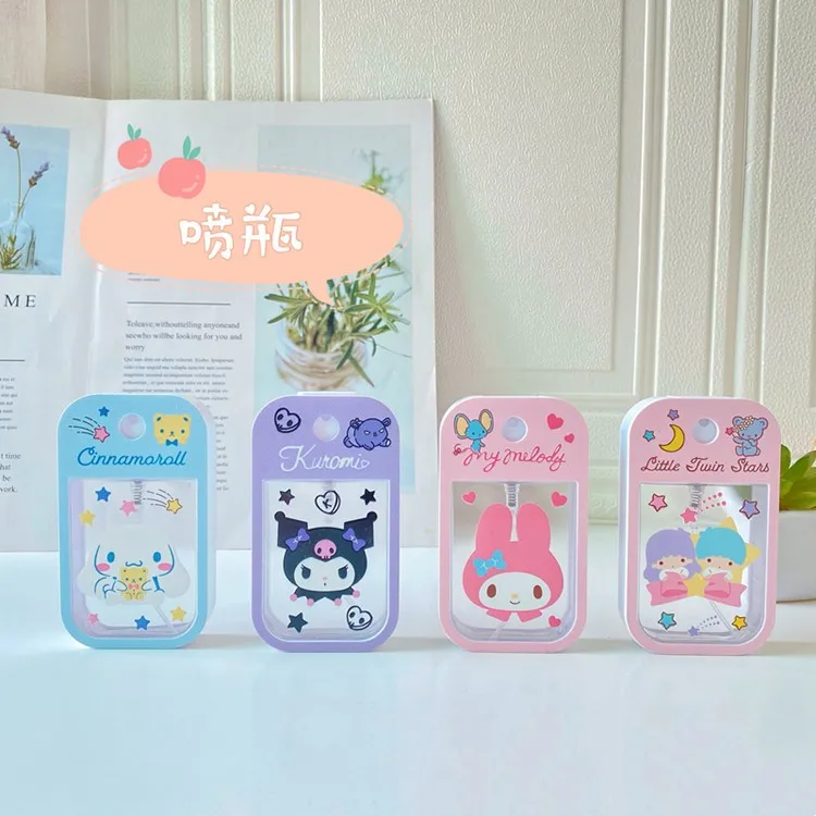 My Melody Portable 45ml credit card style plastic spray perfume travelling bottle Cinnamoroll Spray Empty Bottle