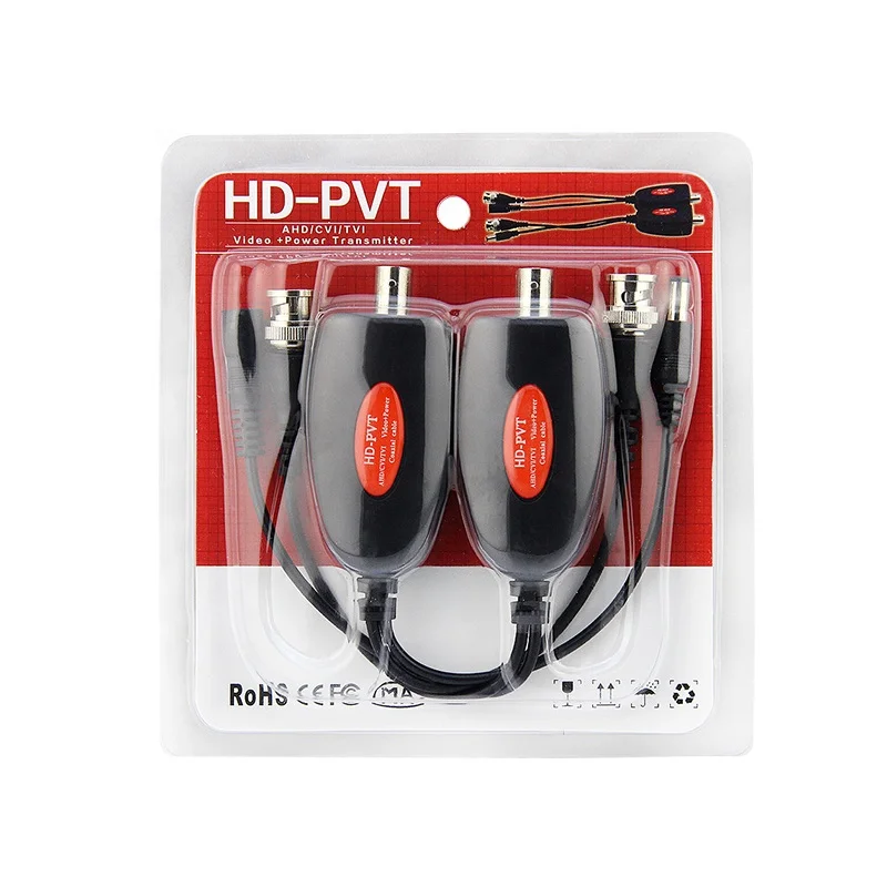 
1 channel power over coaxial transmitter for cctv hdcvi 720p 960p 1080p cameras, PVT 