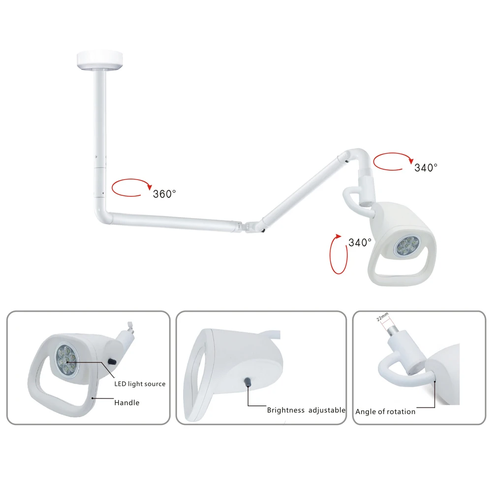 LIZE PET Wall Mounted LED Medical Examination Light Lamp Hospital Cosmetology and Pet Diagnostic Examination Lamp
