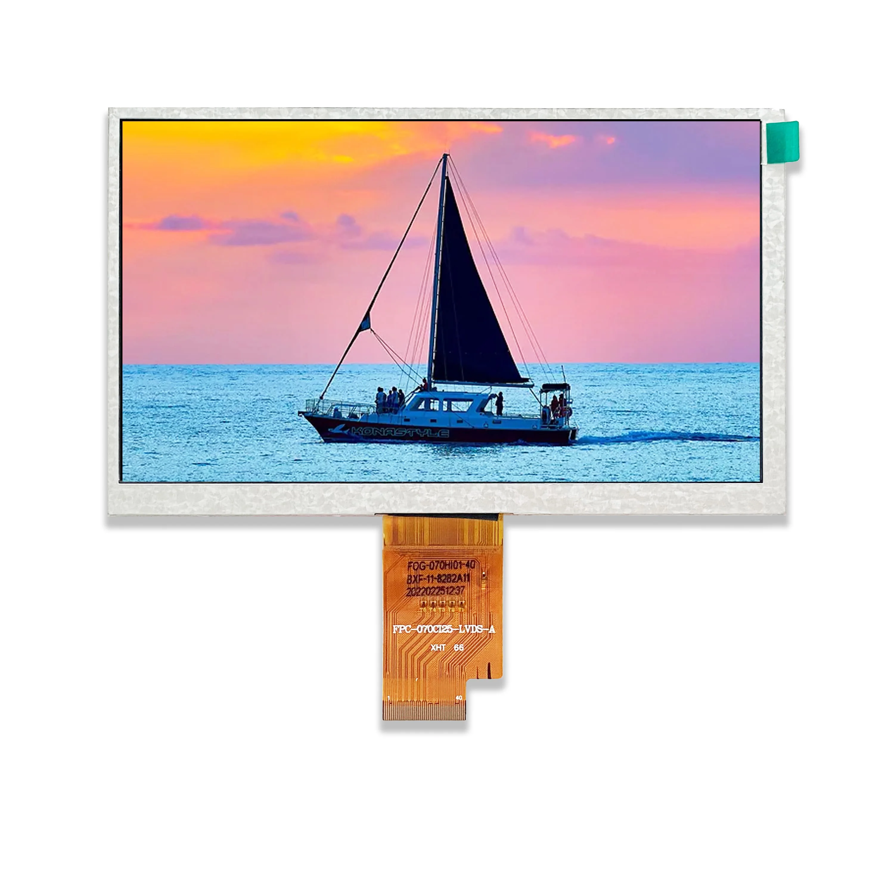High Brightness 1000 Nits IPS LVDS 40 PIN LCD Display 1024x600 7 inch TFT LCD Module