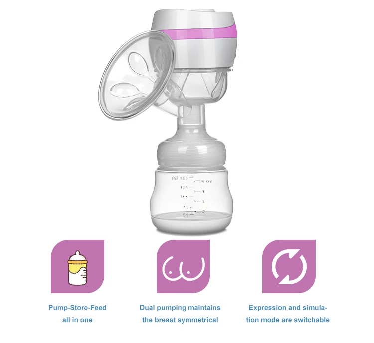 RH318 New Design Freestyle Food Grade  Electric Silicone Breast Milk Pump