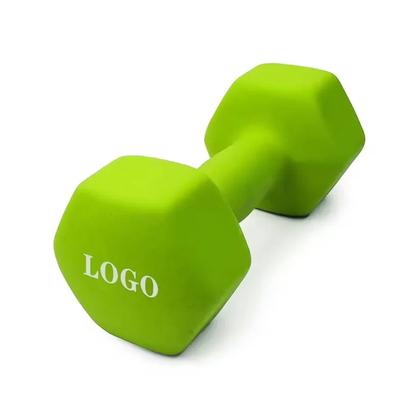 Custom Logo Gym Fitness Equipment 1kg 5kg Man Women Pink 2kg Sports Dipping Neoprene dumbbells hex dumbbell set