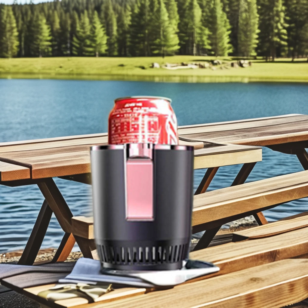 Smart Control 2-in-1 Vehicle Refrigerator Cup Portable Mini Auto Car Cup for Fast Cooling & Heating with LCD Screen Kitchen Use